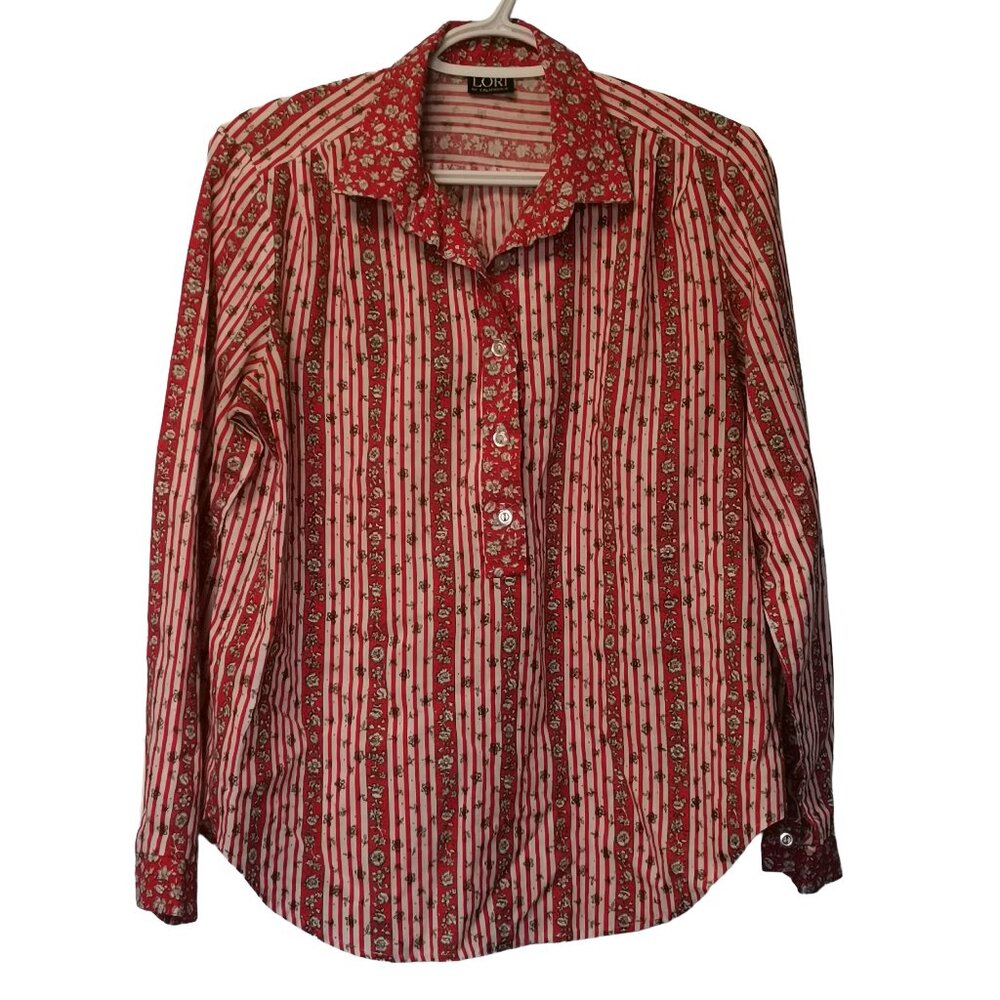 California Cool Vintage 70s/80s Lori of California Half-Button Up Shirt Size M